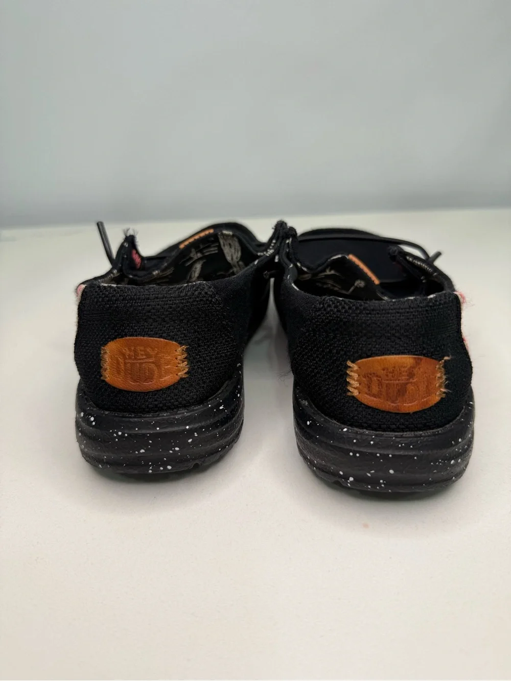 Hey Dude Wendy Washed Youth Black Shoes Size TD11